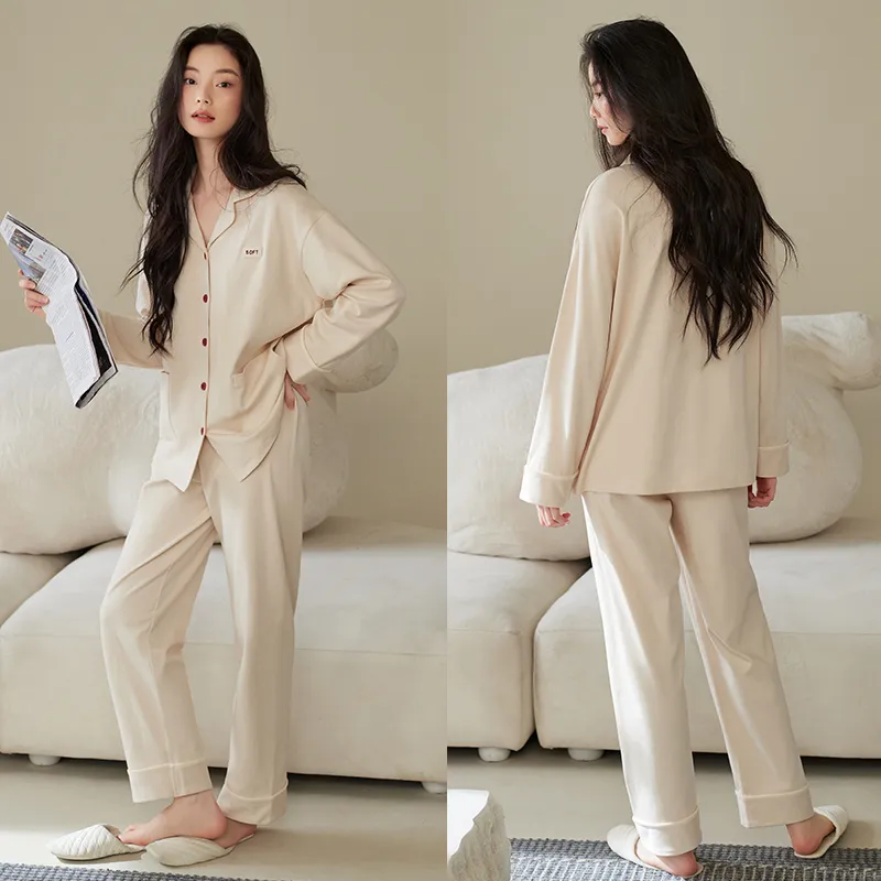 Xuan Liang Pajama Set Women's Gift Box Set Milk Candy Beige-2