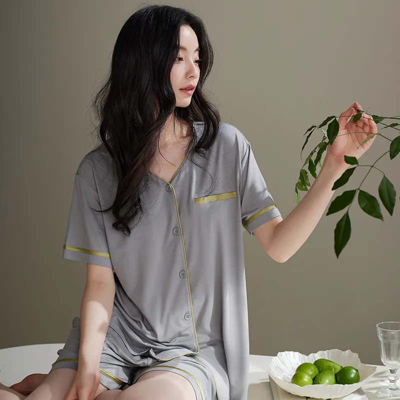 Xuan Liang Pajama Set Women's Mist Gray-4