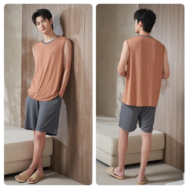 Xuan Liang Pajama Set Men's Fog Orange-3