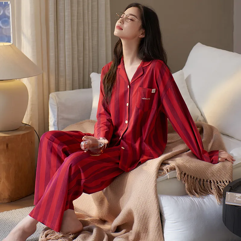 Xuan Liang Pajama Set Women's Maroon-3