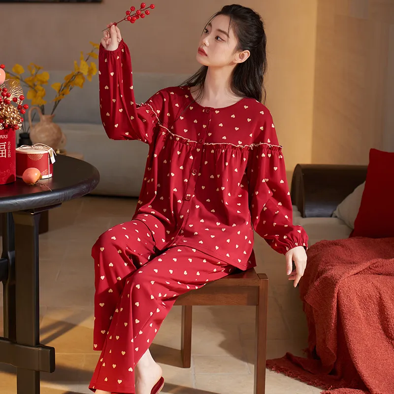 Xuan Liang Pajama Set Women's Maroon-3