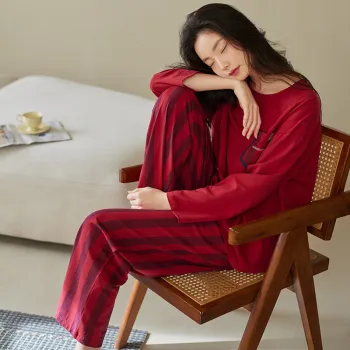Xuan Liang Pajama Set Women's Gift Box Set Maroon