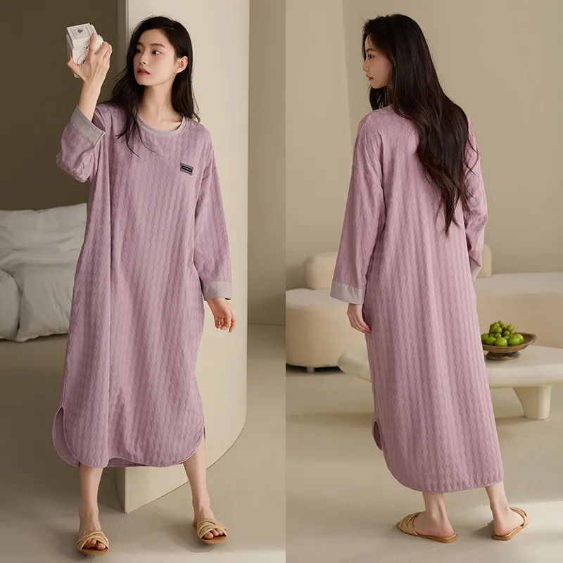 Xuan Liang Nightgown Women's Dusty Purple-3