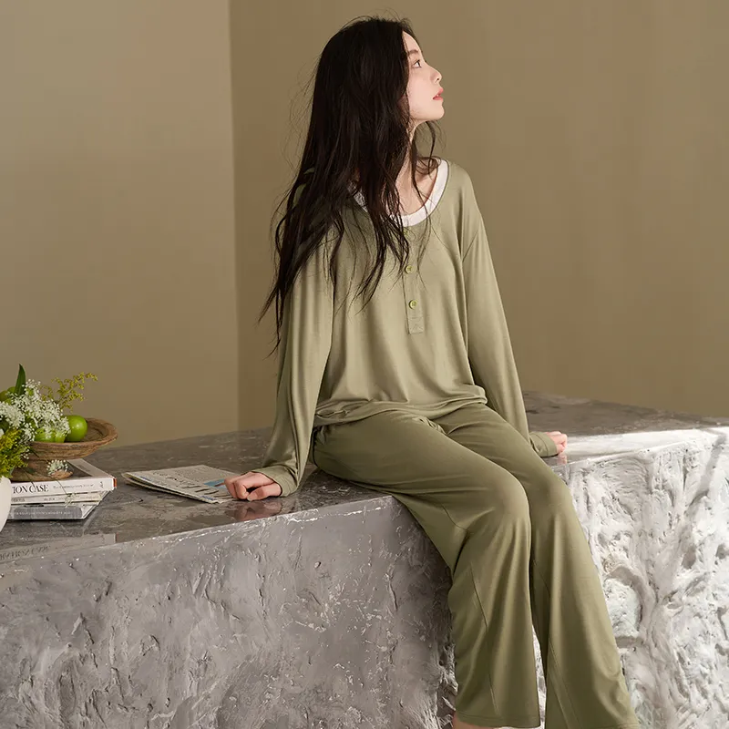 Xuan Liang Pajama Set Women's Tea Gray-1