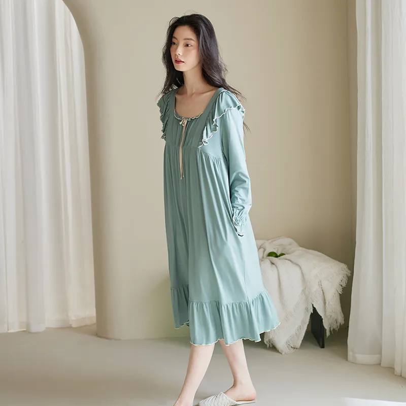 Xuan Liang Nightgown Women's Pine Frost Green-3
