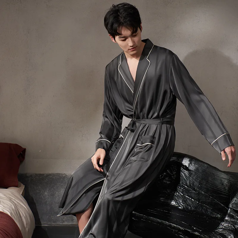 Xuan Liang Sleep Robe Men's Paris Gray-4