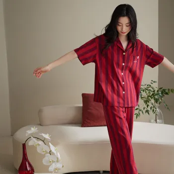 Xuan Liang Pajama Set Women's Gift Box Set Maroon
