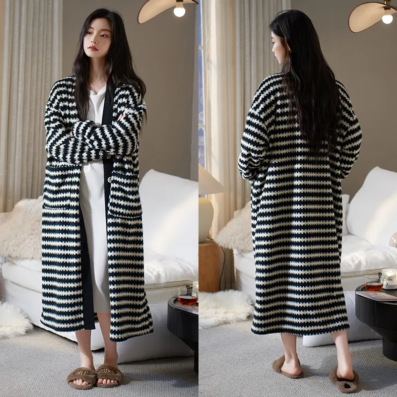 Xuan Liang Bath Robes Women's Black Apricot-2
