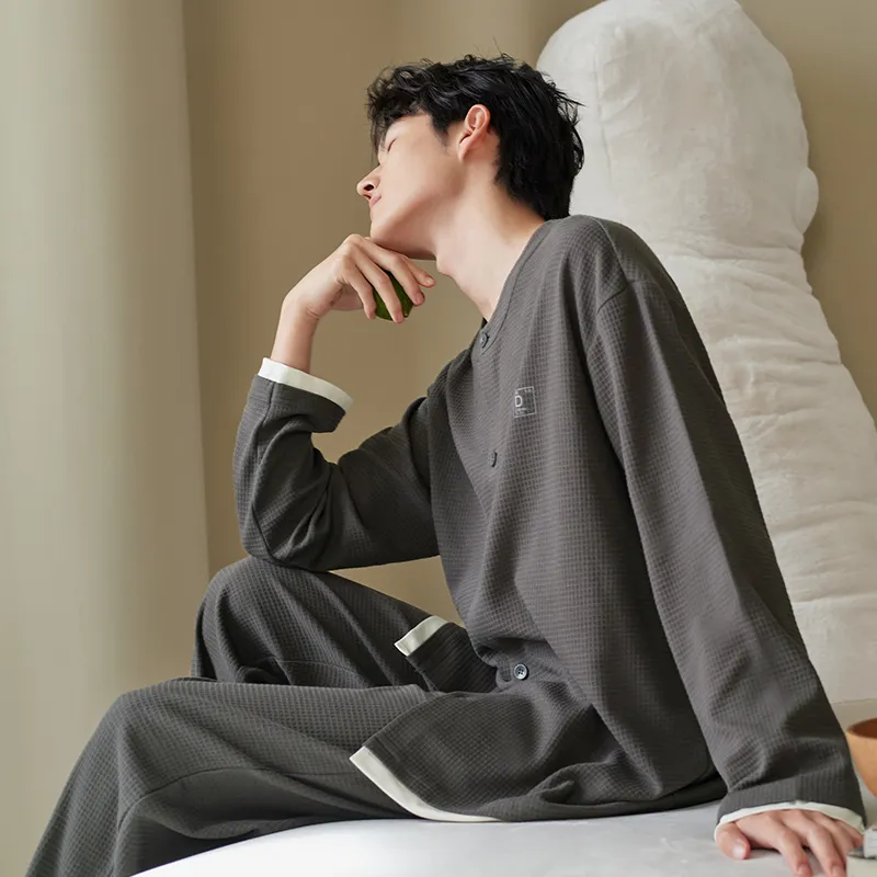 Xuan Liang Pajama Set Men's Paris Gray-1
