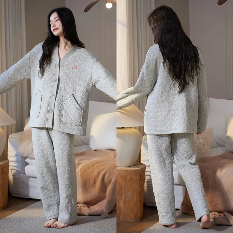 Xuan Liang Pajama Set Women's Heather Gray-2