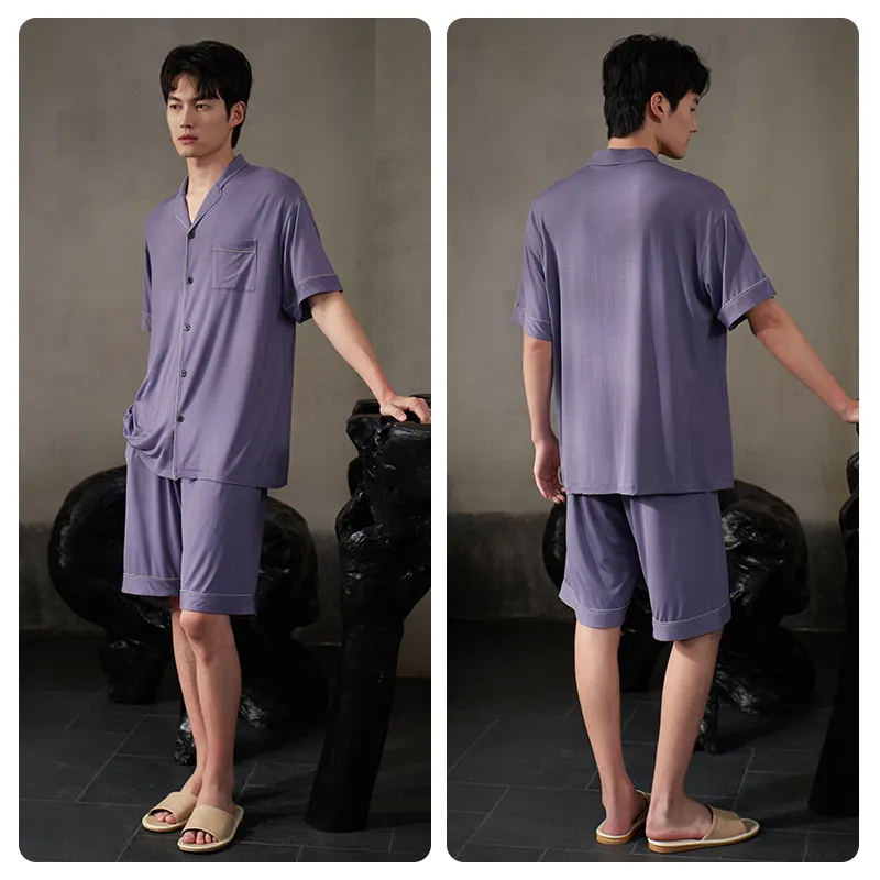 Xuan Liang Pajama Set Men's Dusk Purple-3