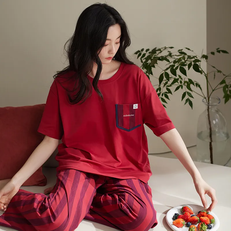 Xuan Liang Pajama Set Women's Maroon-5