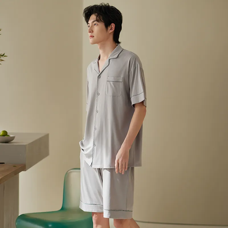 Xuan Liang Pajama Set Men's Gift Box Set Ultimate Gray-1