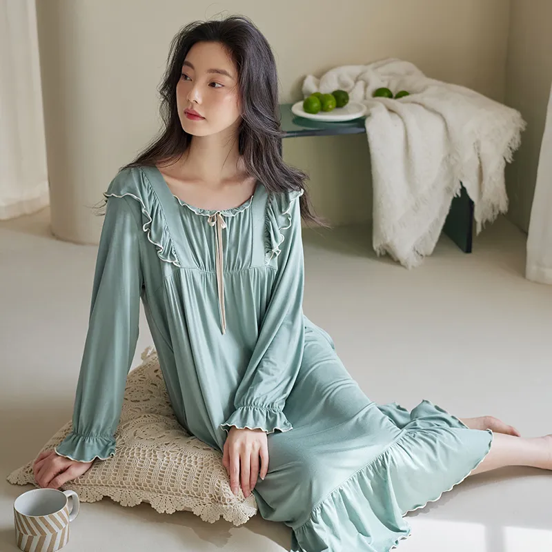Xuan Liang Nightgown Women's Pine Frost Green-1