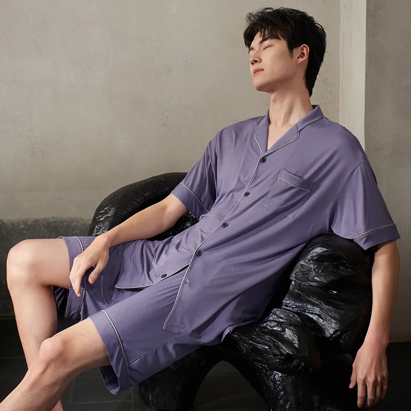 Xuan Liang Pajama Set Men's Dusk Purple-1