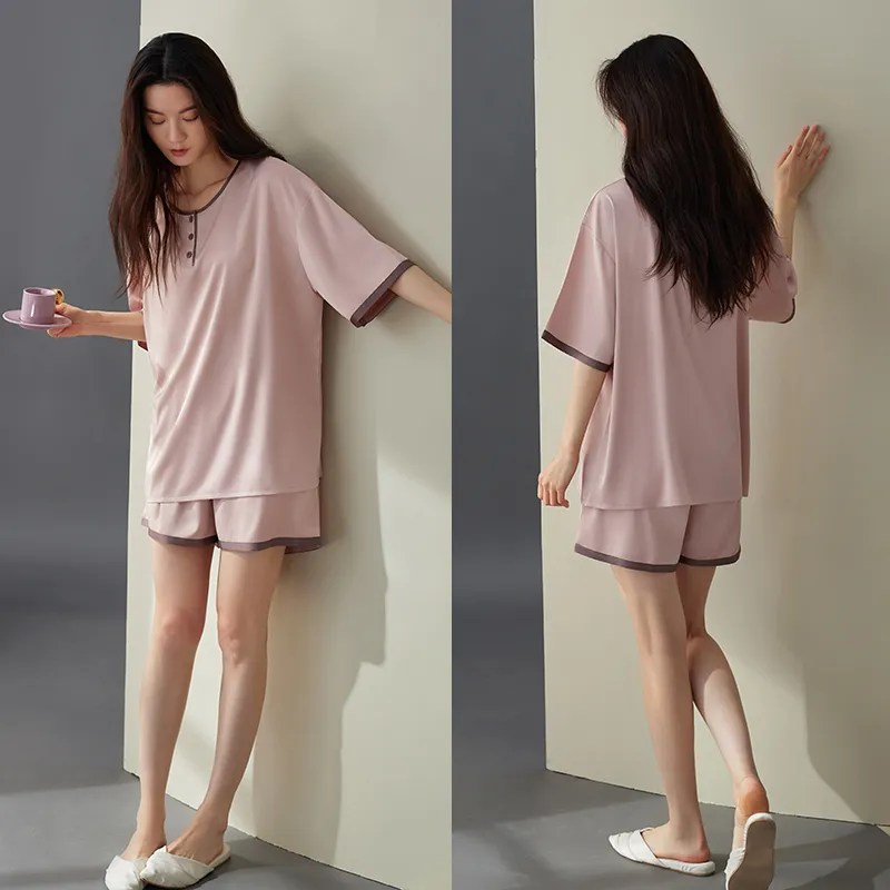 Xuan Liang Pajama Set Women's Champagne Pink-4