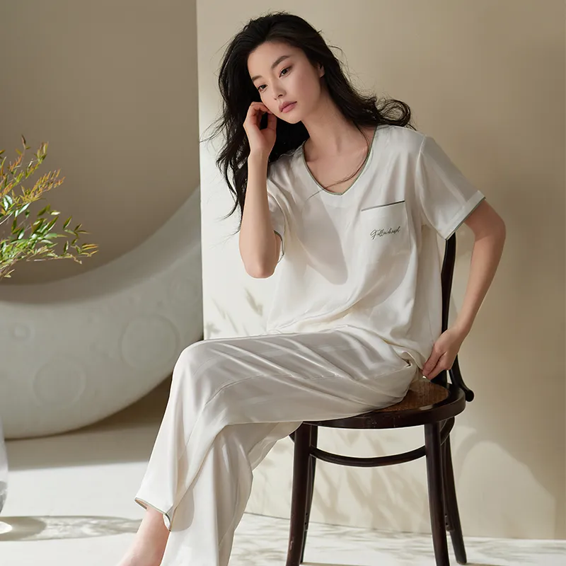 Xuan Liang Pajama Set Women's Gift Box Set Flowing Cloud White-1