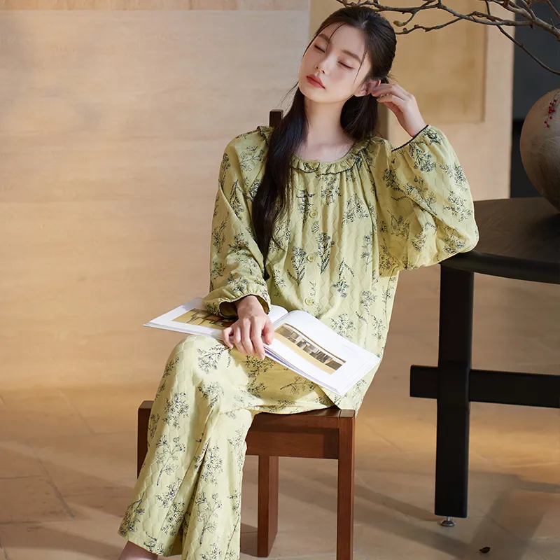 Xuan Liang Pajama Set Women's Gift Box Set Creamy Fruit Green-1