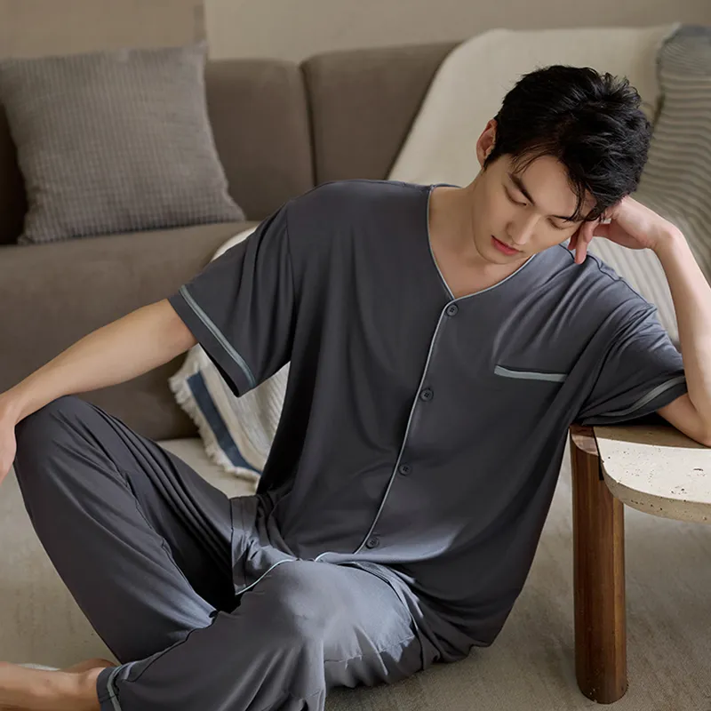 Xuan Liang Pajama Set Men's Paris Gray-4