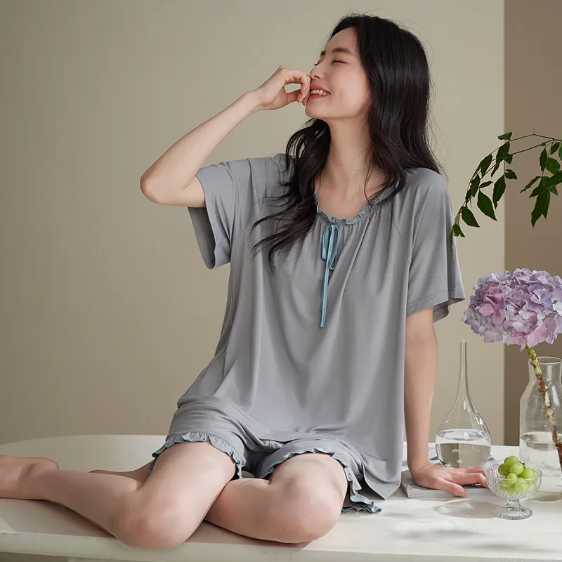 Xuan Liang Pajama Set Women's Mist Gray-4