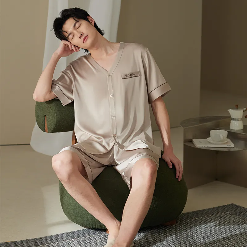 Xuan Liang Pajama Set Men's Gift Box Set Tea Gray-1