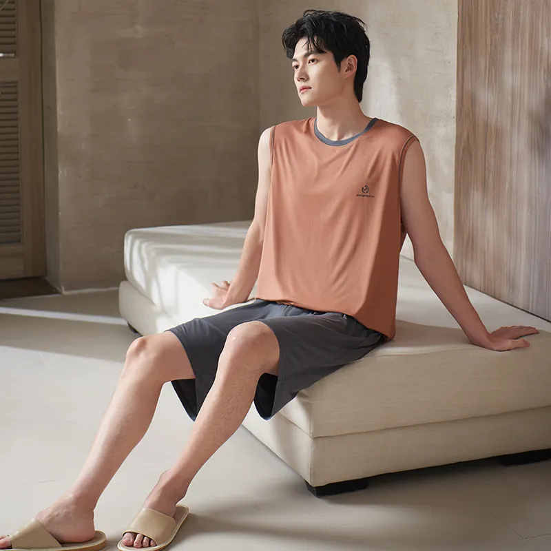 Xuan Liang Pajama Set Men's Fog Orange-4