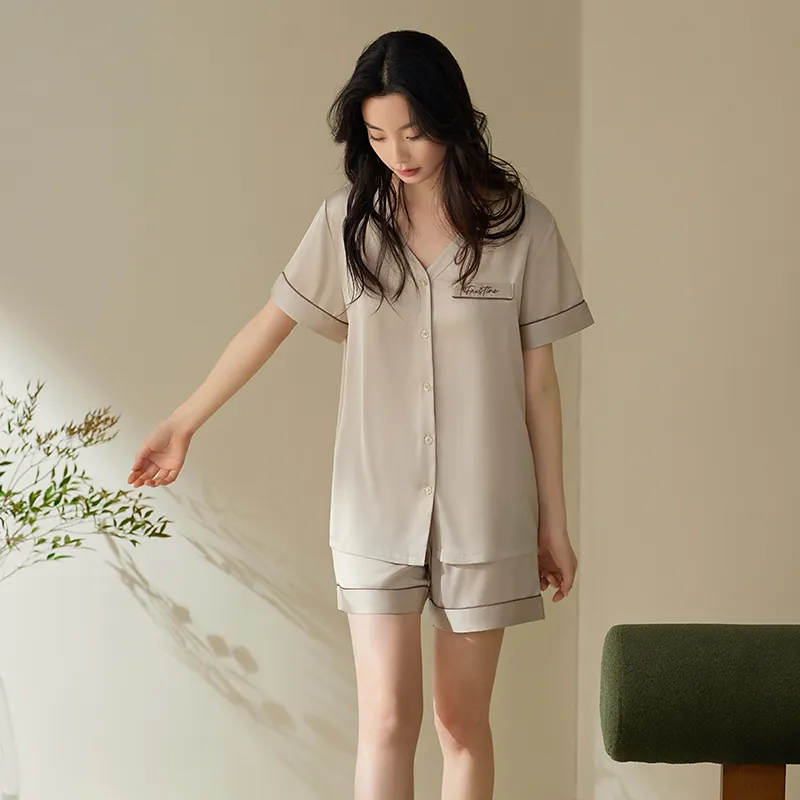 Xuan Liang Pajama Set Women's Gift Box Set Tea Gray-1