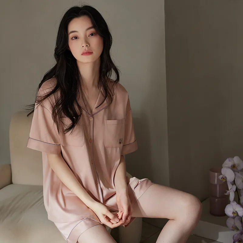 Xuan Liang Pajama Set Women's Gift Box Set Champagne Pink-1
