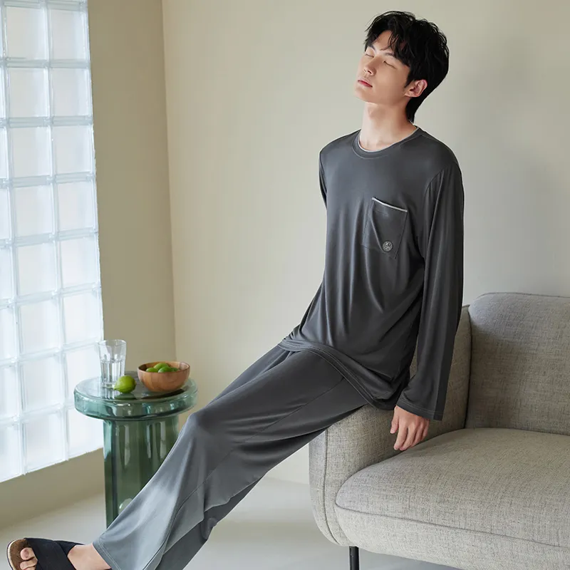 Xuan Liang Pajama Set Men's Night Sky Gray-3