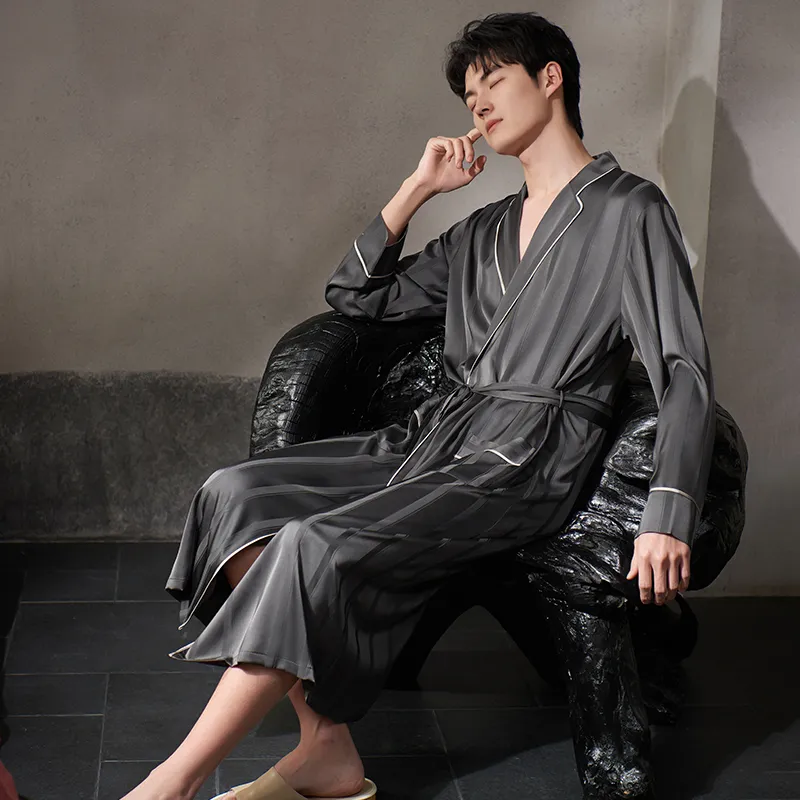 Xuan Liang Sleep Robe Men's Paris Gray-1