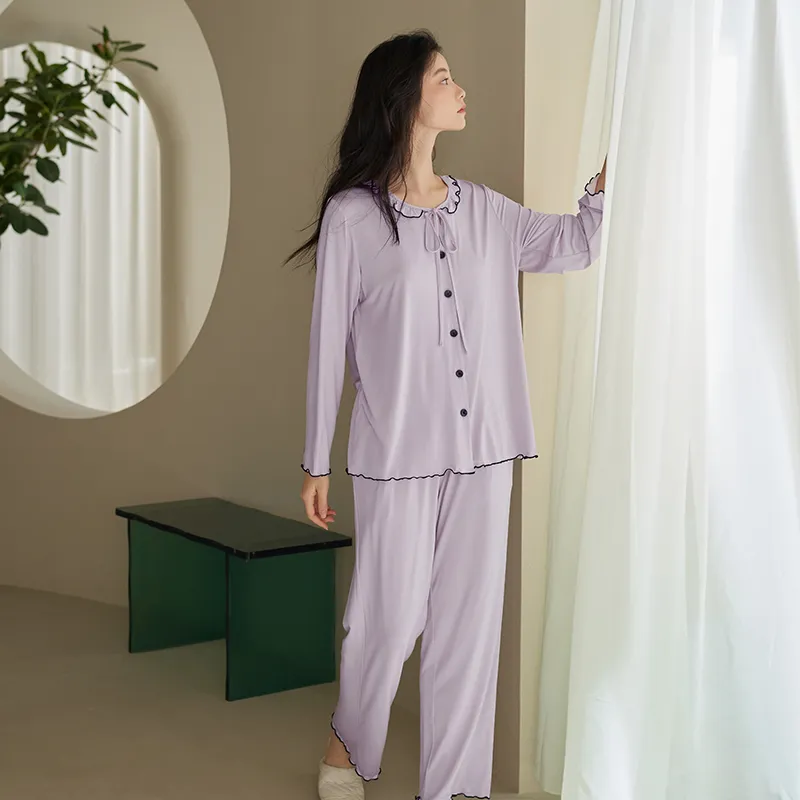 Xuan Liang Pajama Set Women's Gift Box Set Ice Taro Purple-4