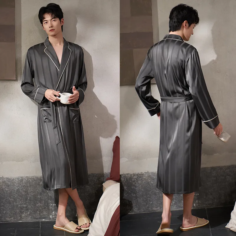 Xuan Liang Sleep Robe Men's Paris Gray-3
