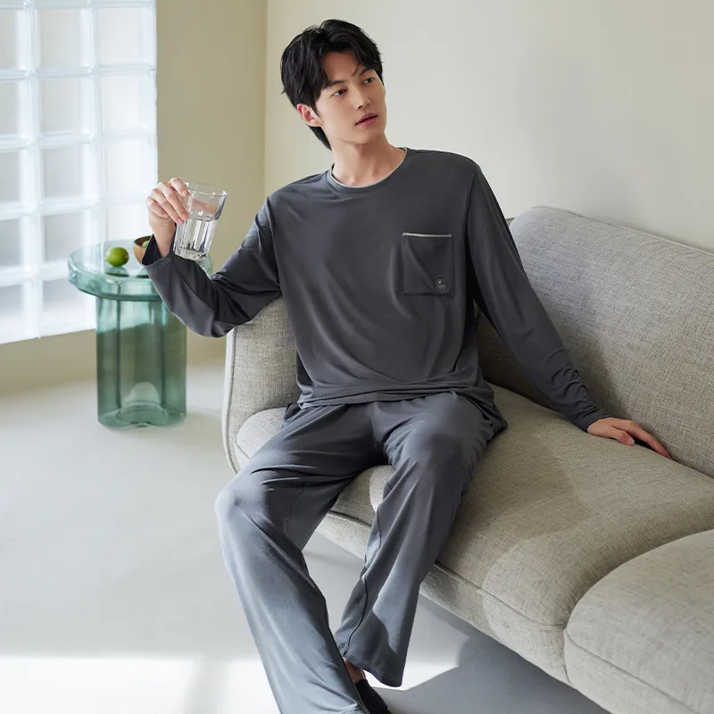 Xuan Liang Pajama Set Men's Night Sky Gray-1