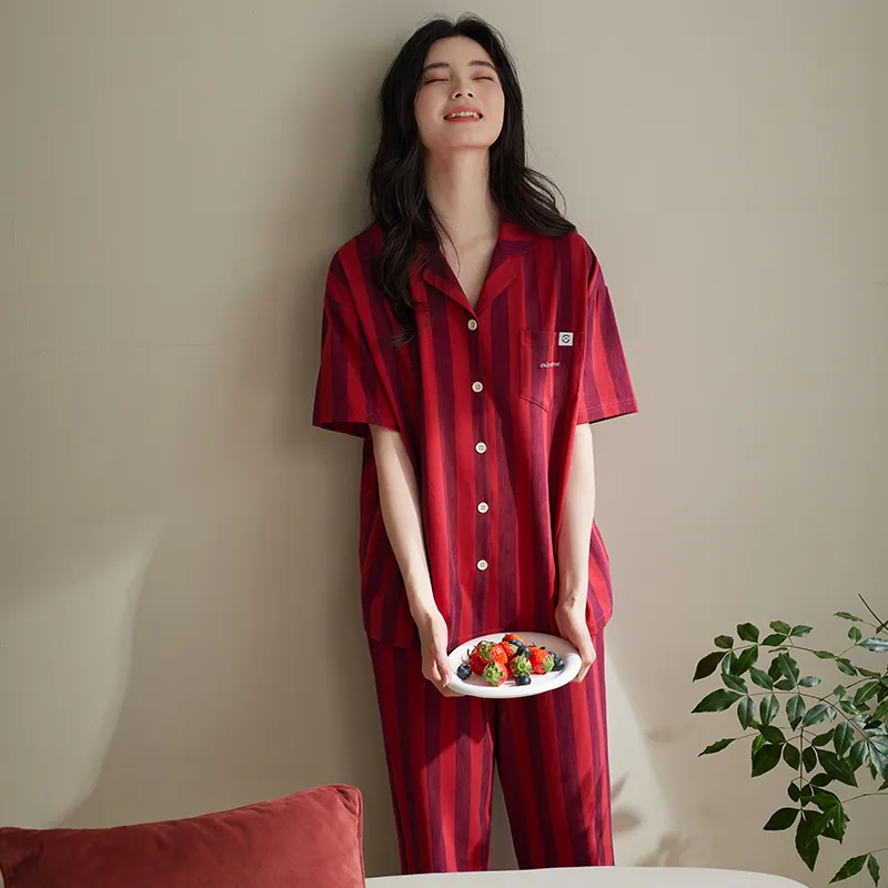 Xuan Liang Pajama Set Women's Gift Box Set Maroon-3