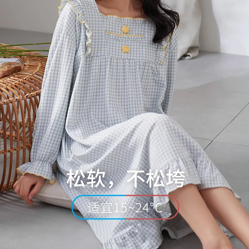 Xuan Liang Nightgown For Spring And Autumn Women's-5