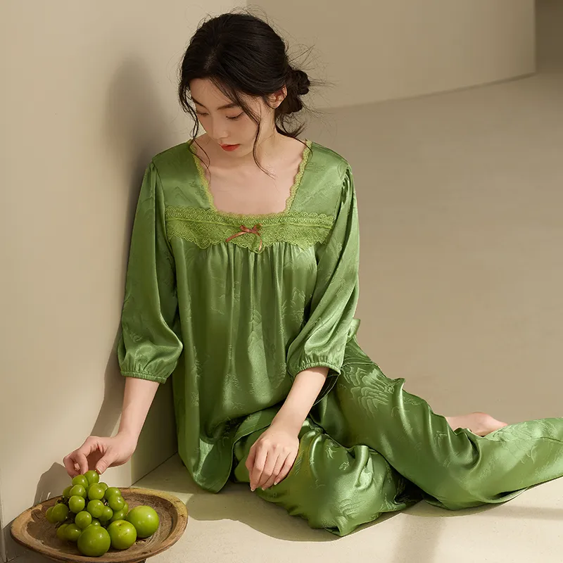 Xuan Liang Pajama Set Women's Pasture Grass Green-1