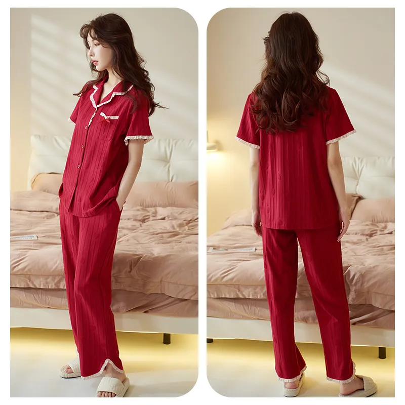 Xuan Liang Pajama Set Unisex Gift Box Set Maroon-2
