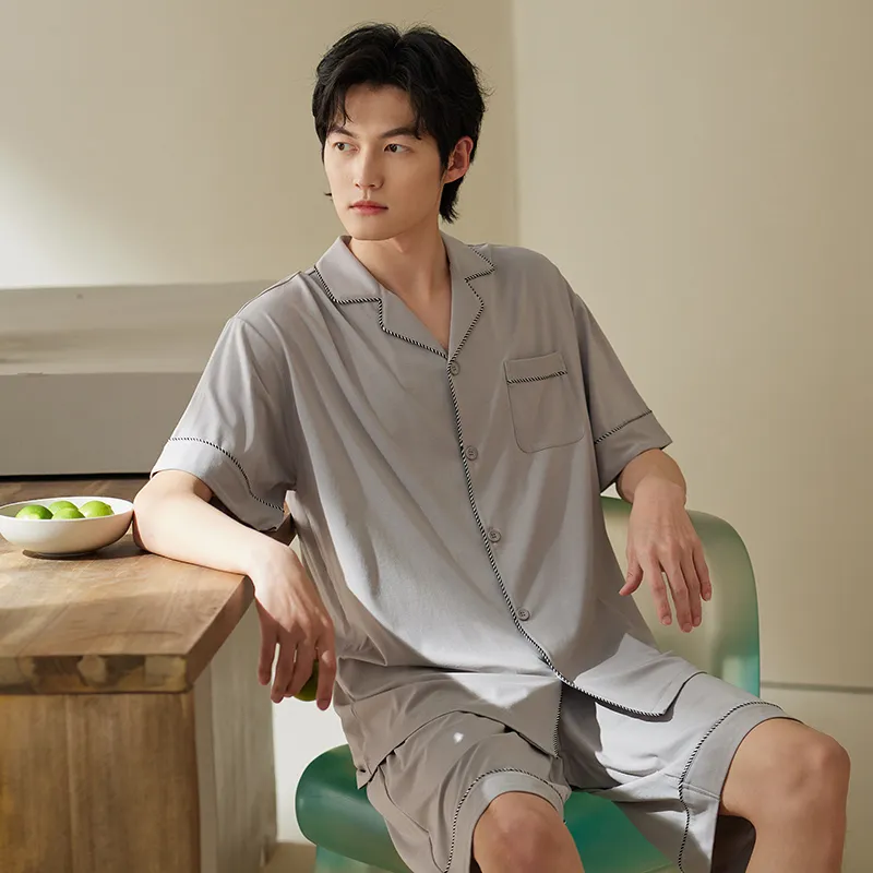 Xuan Liang Pajama Set Men's Gift Box Set Ultimate Gray-4