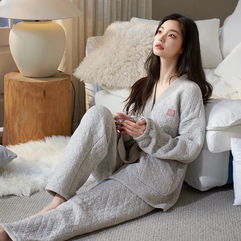 Xuan Liang Pajama Set Women's Heather Gray-1