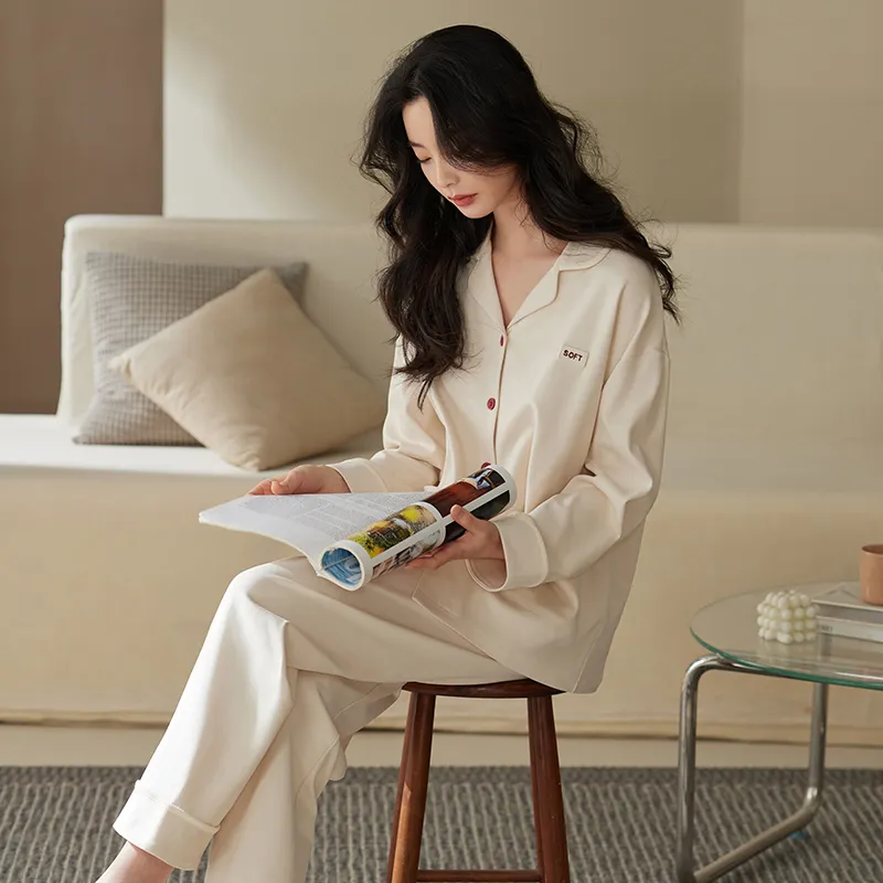 Xuan Liang Pajama Set Women's Gift Box Set Milk Candy Beige-1