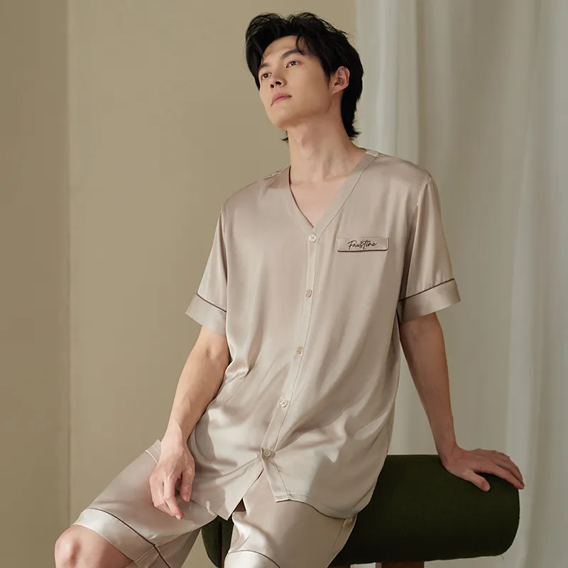 Xuan Liang Pajama Set Men's Gift Box Set Tea Gray-4