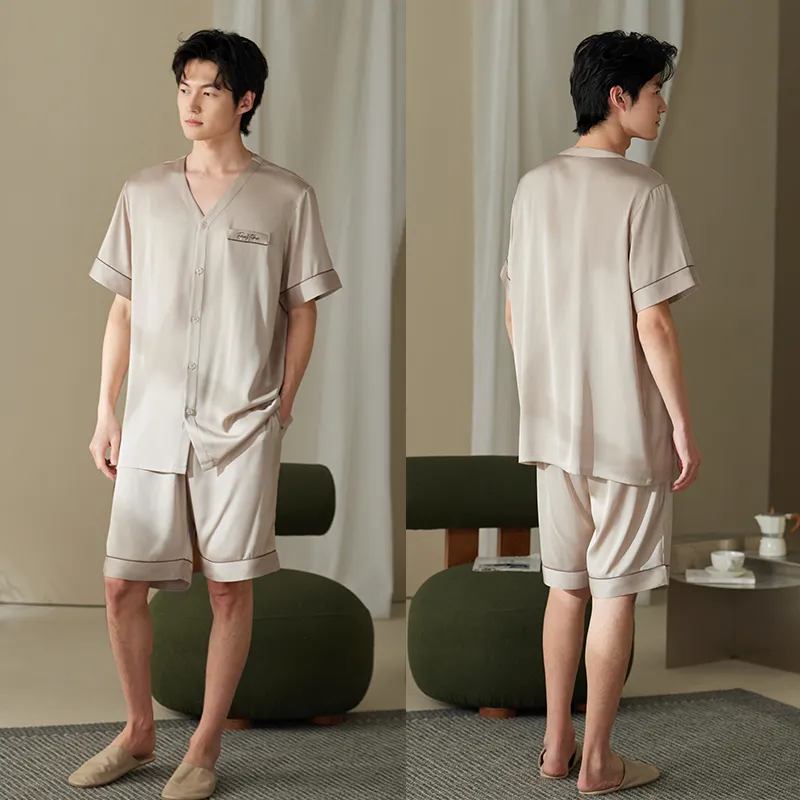Xuan Liang Pajama Set Men's Gift Box Set Tea Gray-3