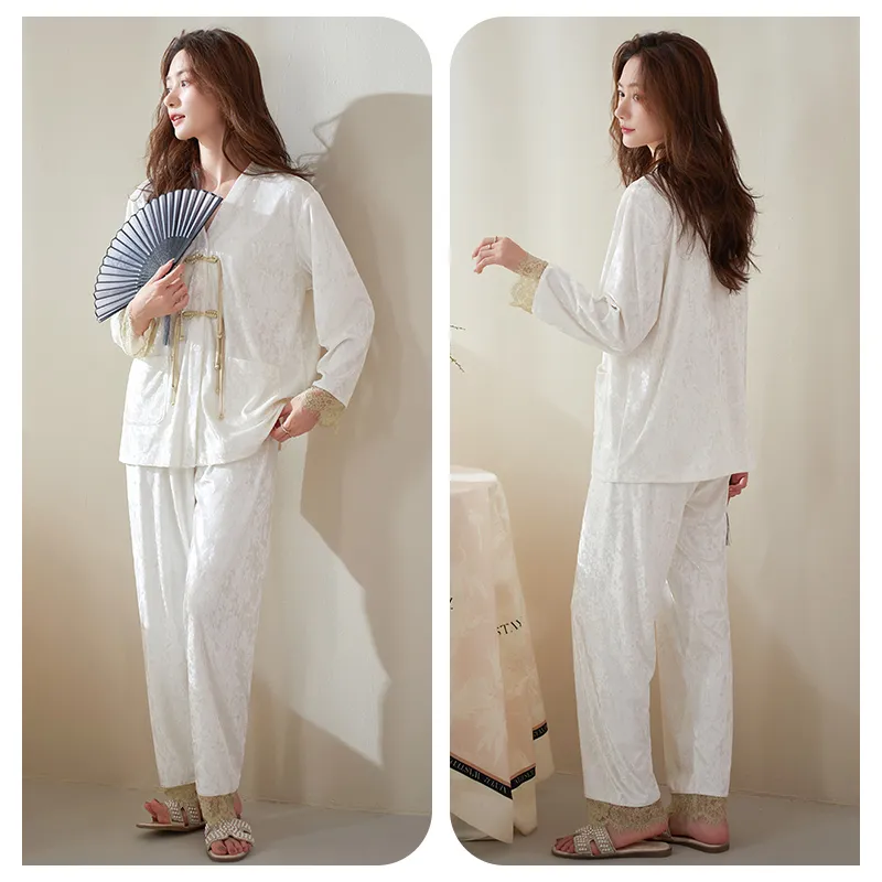 Xuan Liang Pajama Set Women's Cream White-1