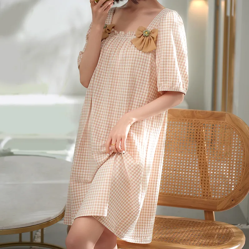 Xuan Liang Nightgown Women's Orange Pink-1