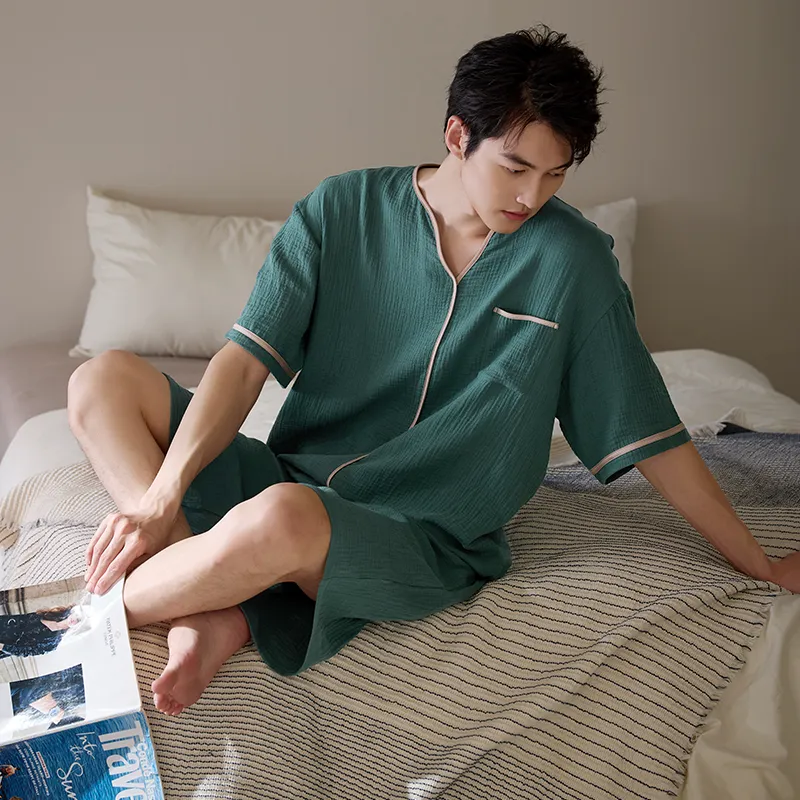 Xuan Liang Pajama Set Men's Forest Green-4