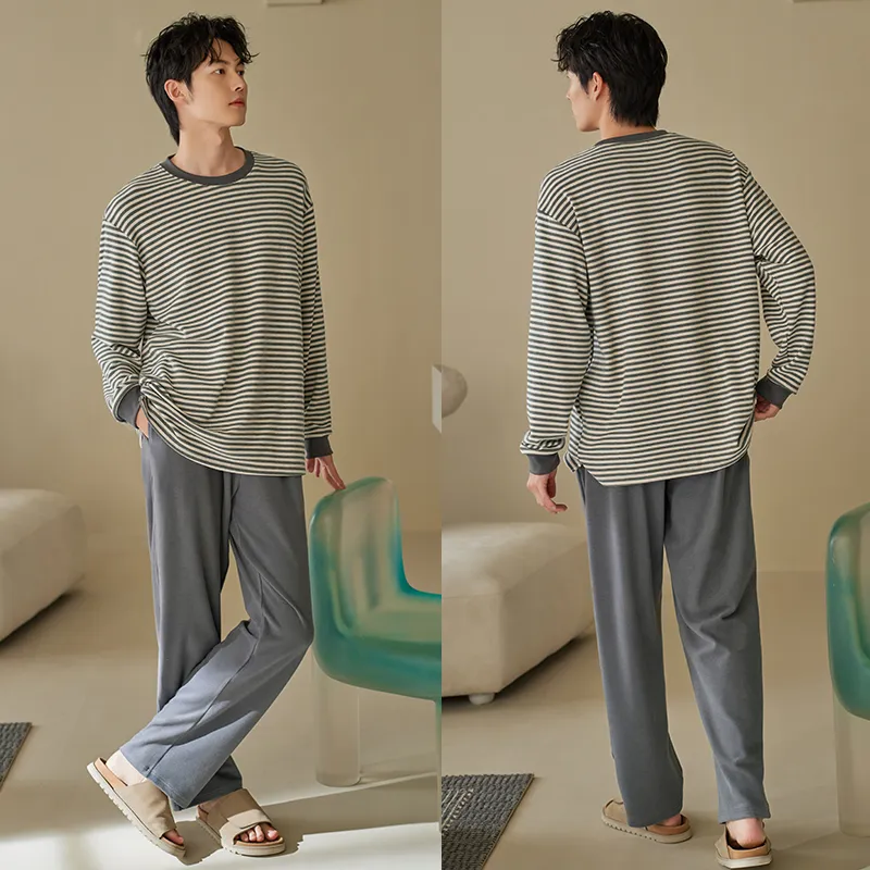 Xuan Liang Pajama Set Men's Dark Heather Gray-3