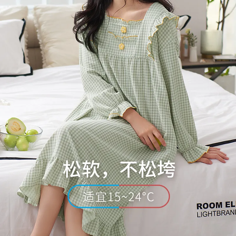 Xuan Liang Nightgown For Spring And Autumn Women's-3