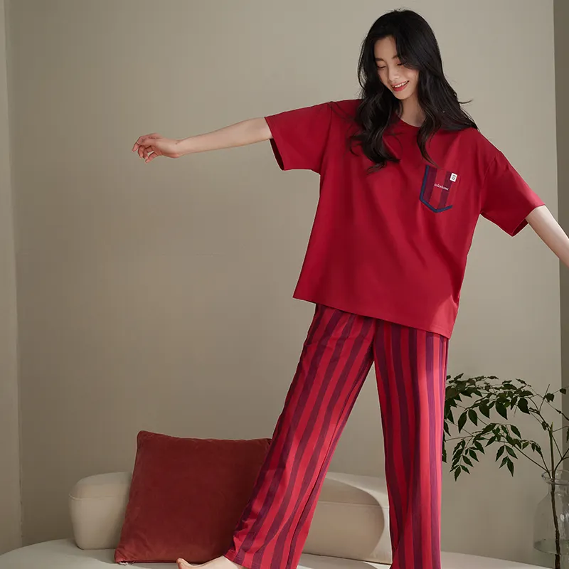 Xuan Liang Pajama Set Women's Maroon-1