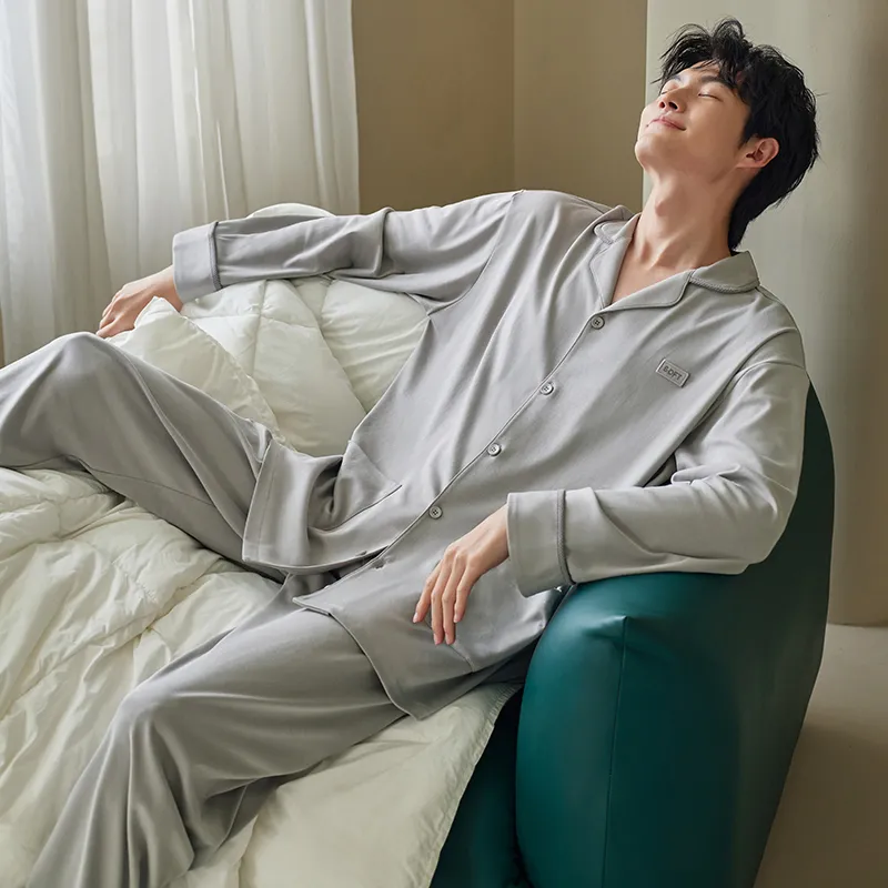 Xuan Liang Pajama Set Men's Gift Box Set Ultimate Gray-4