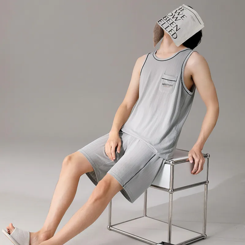 Xuan Liang Pajama Set Men's Gentleman Gray-1